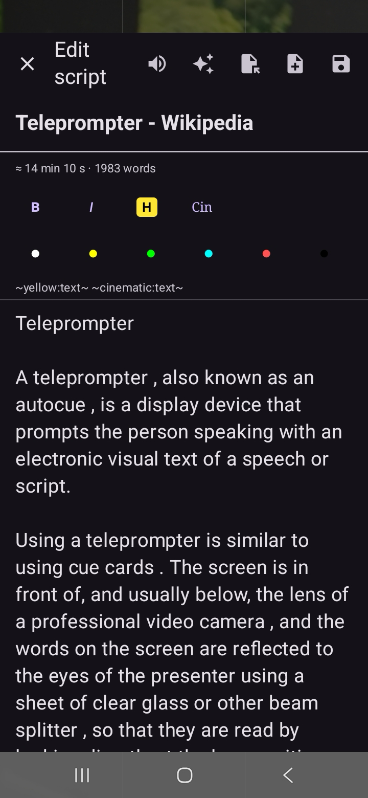 Script Editor